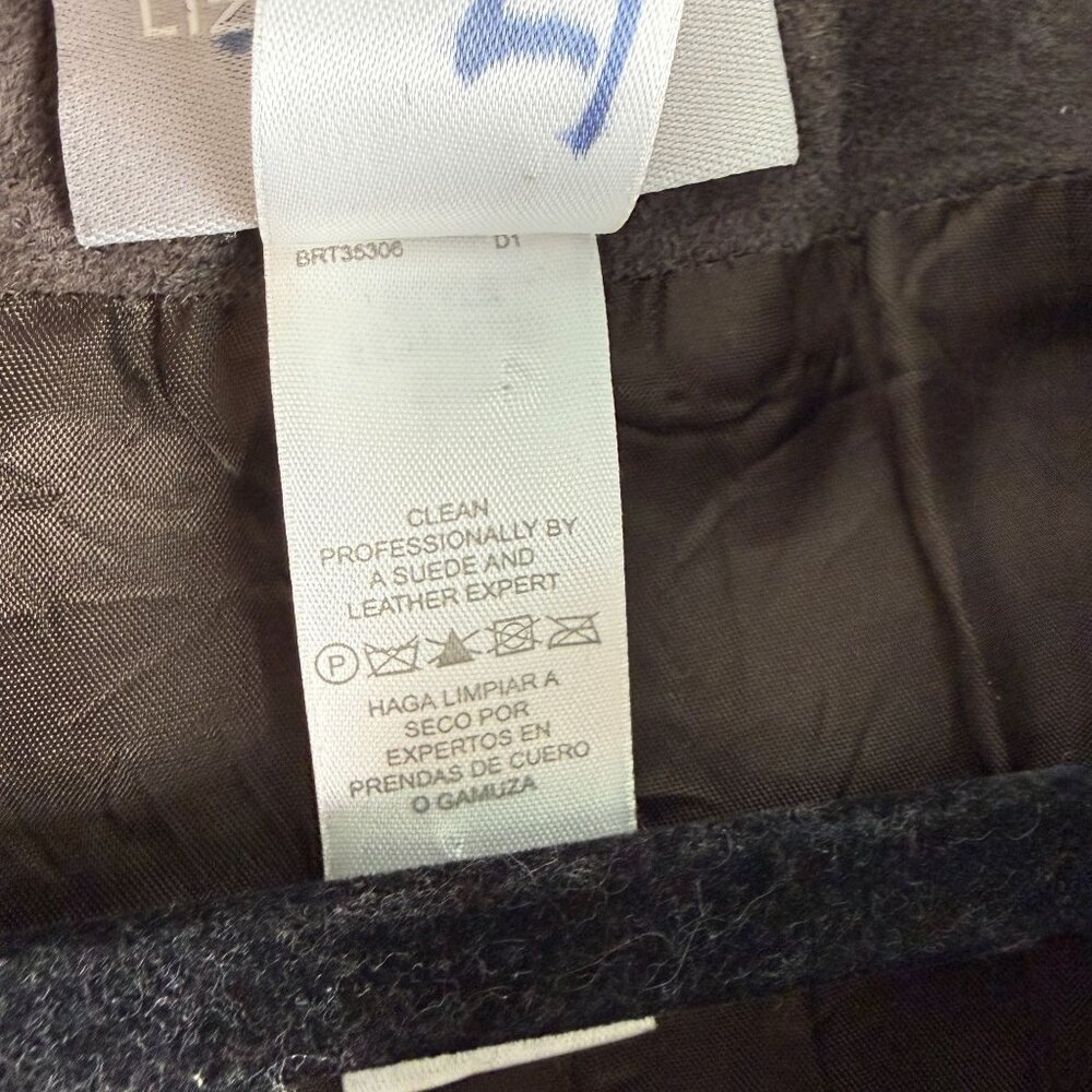 Liz Claiborne VTG Genuine Suede Top Collared Vest Brown Size L 90s Western Boho - Picture 6 of 6